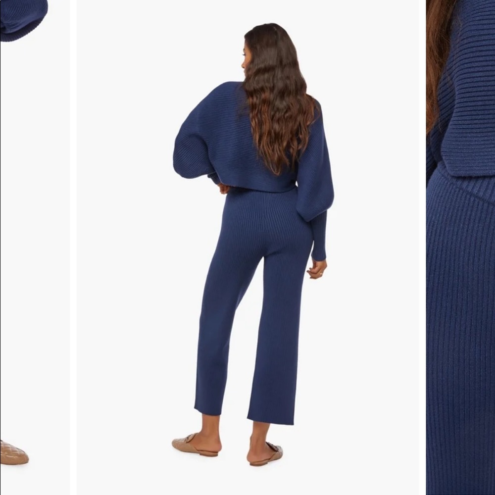 JustFab-Ankle Length Ribbed Pants - Picture 7 of 15